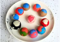 Customized Mini Felt Balls , Circle Heart Pattern Coloured Felt Balls