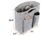 Grey 3mm EN71 Felt Insert Bag Organizer For Women